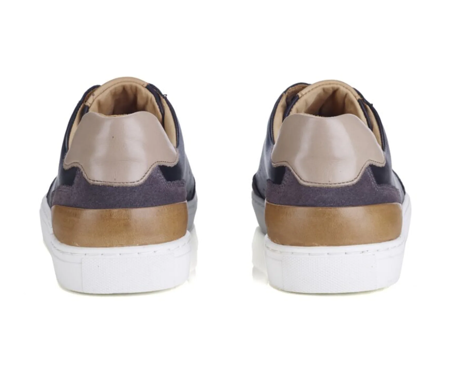 Bexley Trainers & Sneakers | Black And Grey Suede Men'S Leather Trainers - Beloka | Noir Et Velours Gris