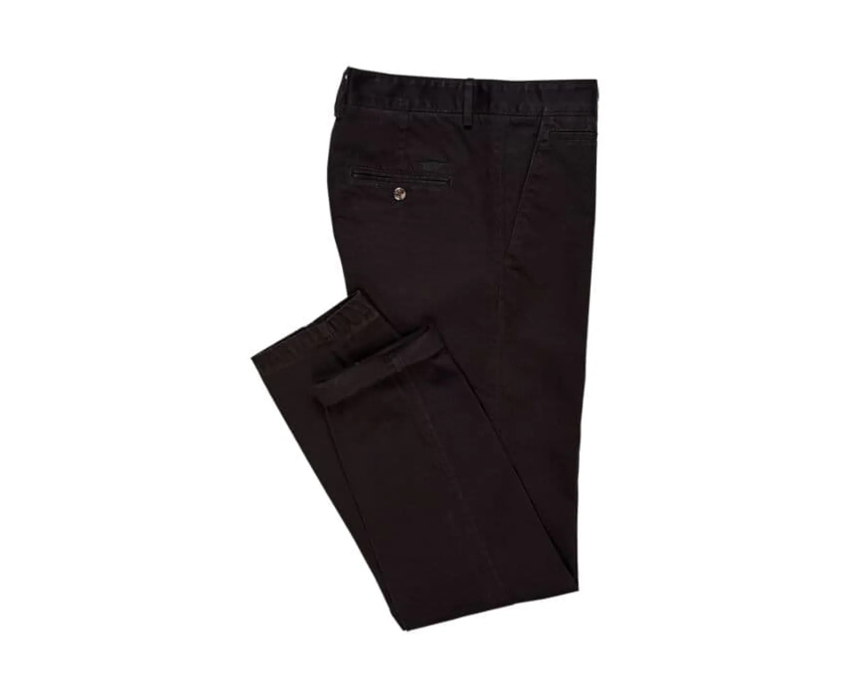 Bexley Adjusted Fit | Black Chino Trousers For Men Nigel Ii Blackblack With Black Waistband