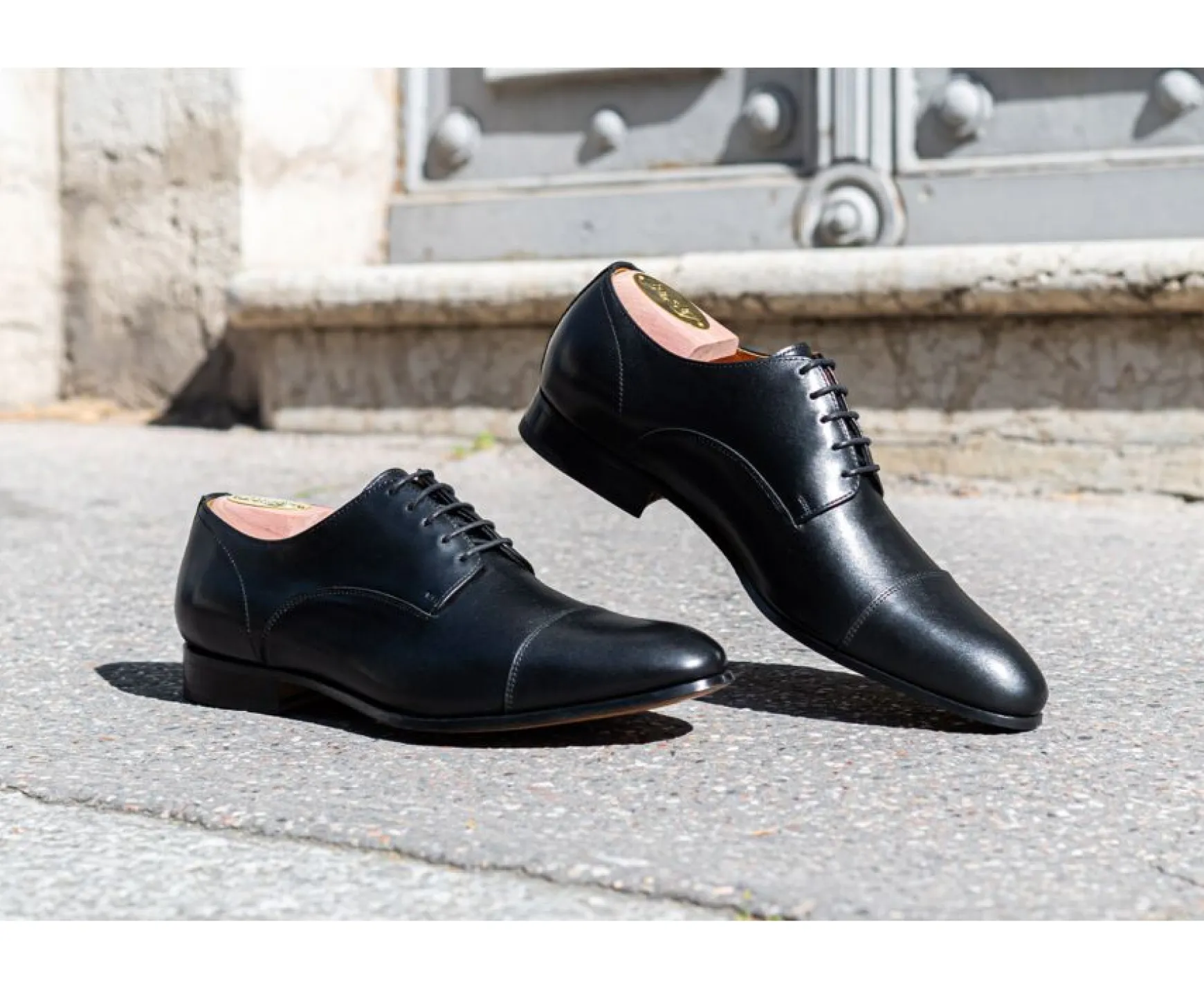 Bexley Derby Shoes | Black Derby Shoes - Leather Outsole Durrington Blackblack With Black Waistband