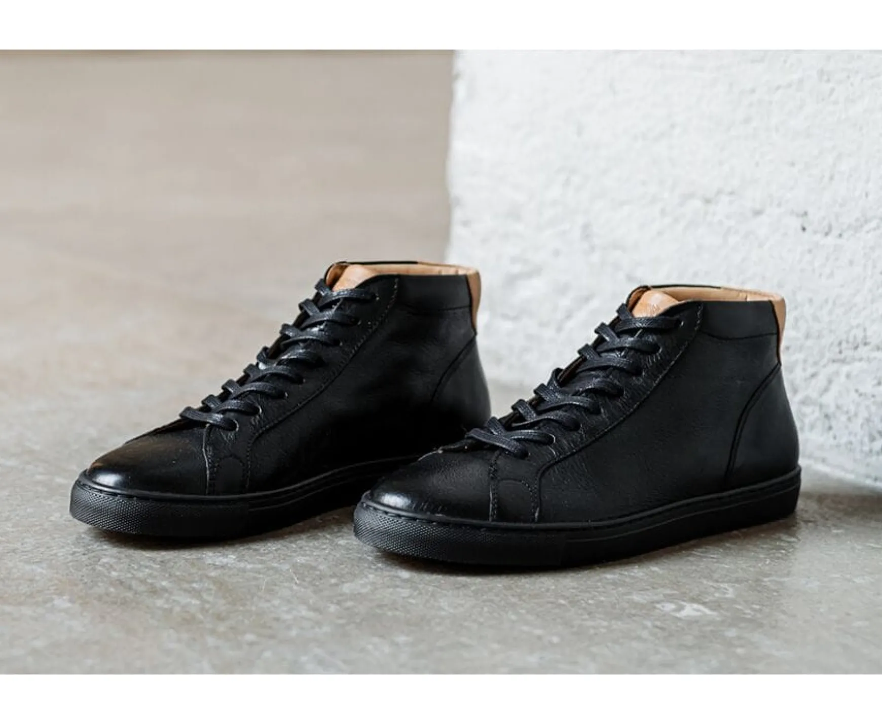 Bexley Trainers & Sneakers | Black High Top Trainers - Thornlea | Blackblack With Black Waistband
