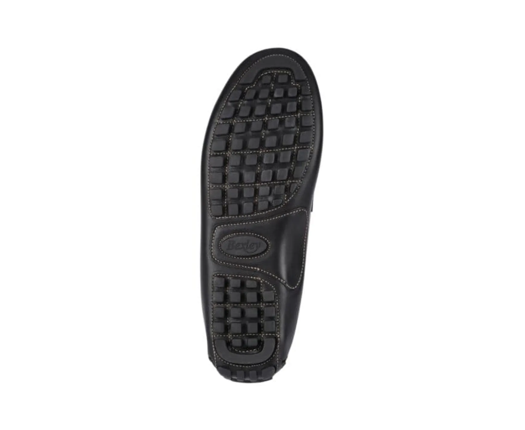 Bexley Moccasins | Black Leather Men'S Driving Moccasins Ferguson Blackblack With Black Waistband