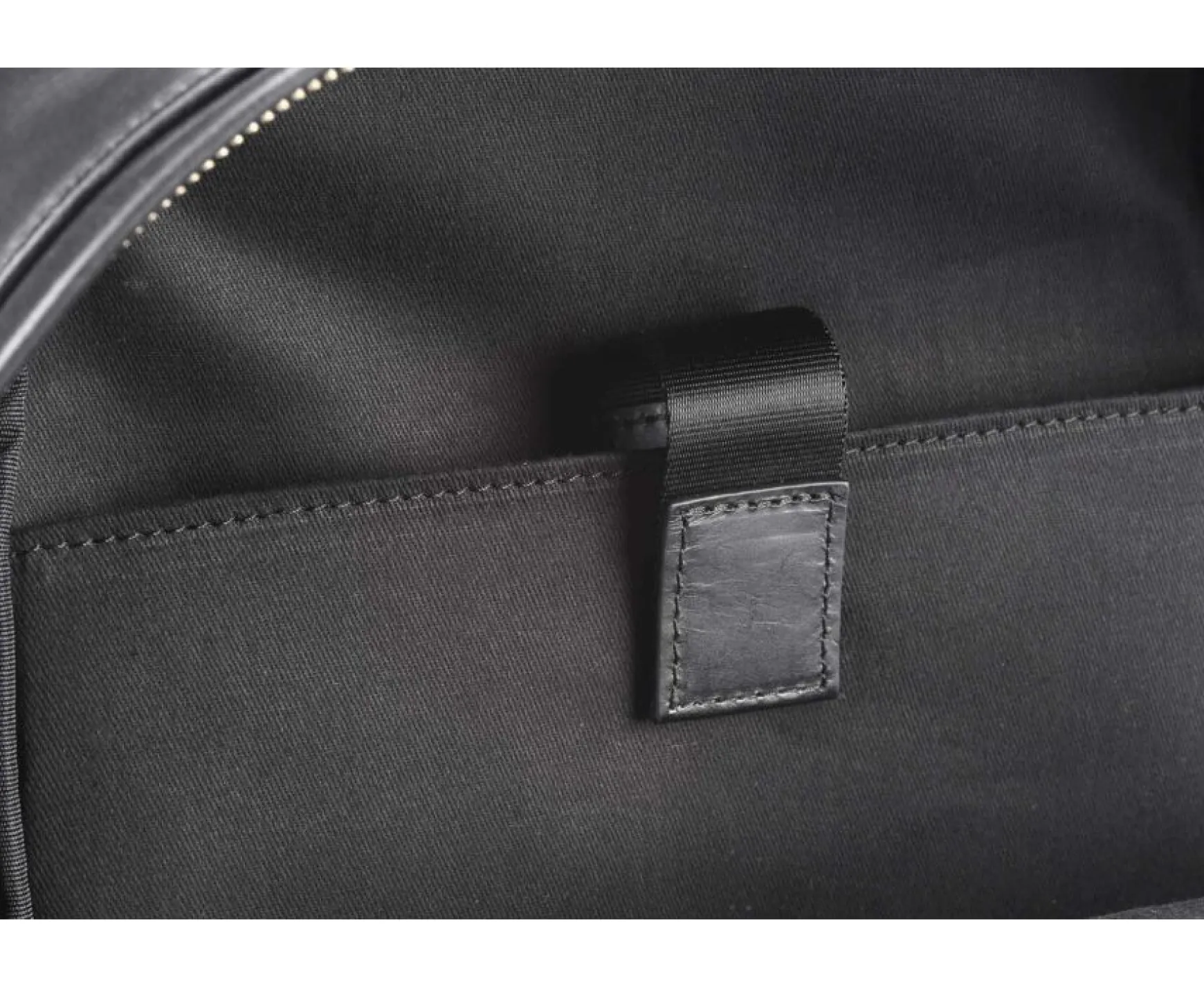 Bexley | Black Men'S Leather Backpack Blackblack With Black Waistband