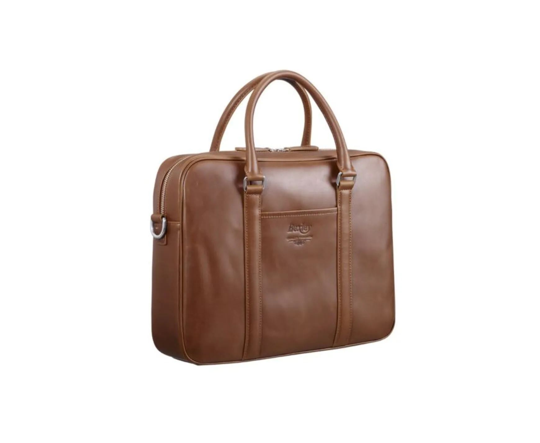 Bexley | Black Men'S Leather Satchel With Shoulder Strap Gold