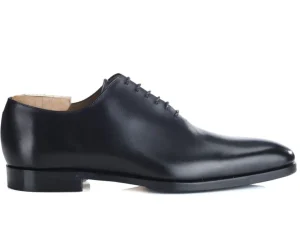 Bexley Oxford Shoes | Black Men'S Oxford Shoes - Leather Sole With Pad Bellagio Patin Blackblack With Black Waistband