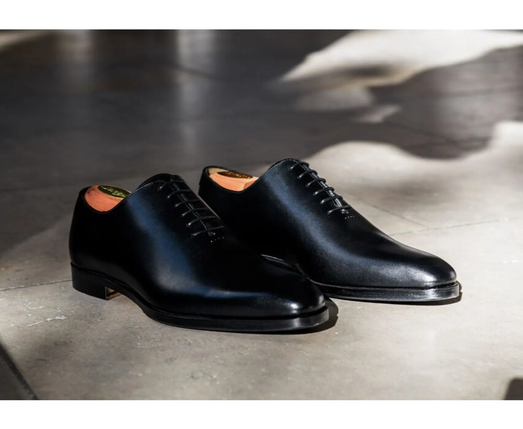 Bexley Oxford Shoes | Black Men'S Oxford Shoes - Leather Sole With Pad Bellagio Patin Blackblack With Black Waistband