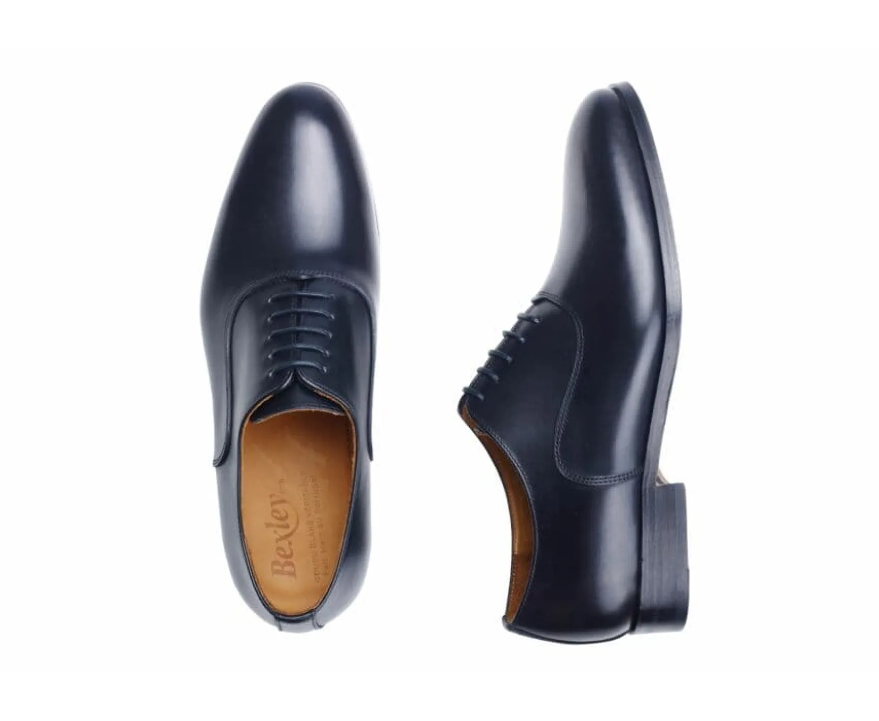 Bexley Comfort Shoes | Black Oxford Shoes - Leather Outsole Wayford Blackblack With Black Waistband