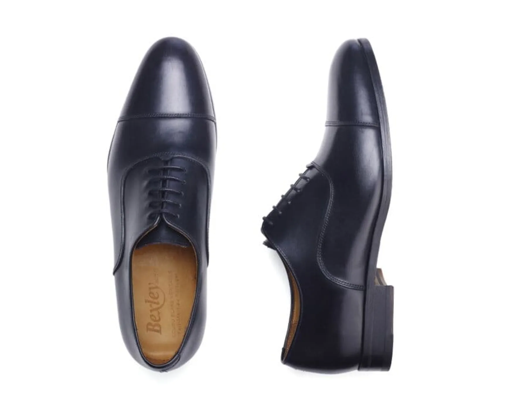 Bexley Comfort Shoes | Black Oxford Shoes - Leather Outsole Rickford Blackblack With Black Waistband