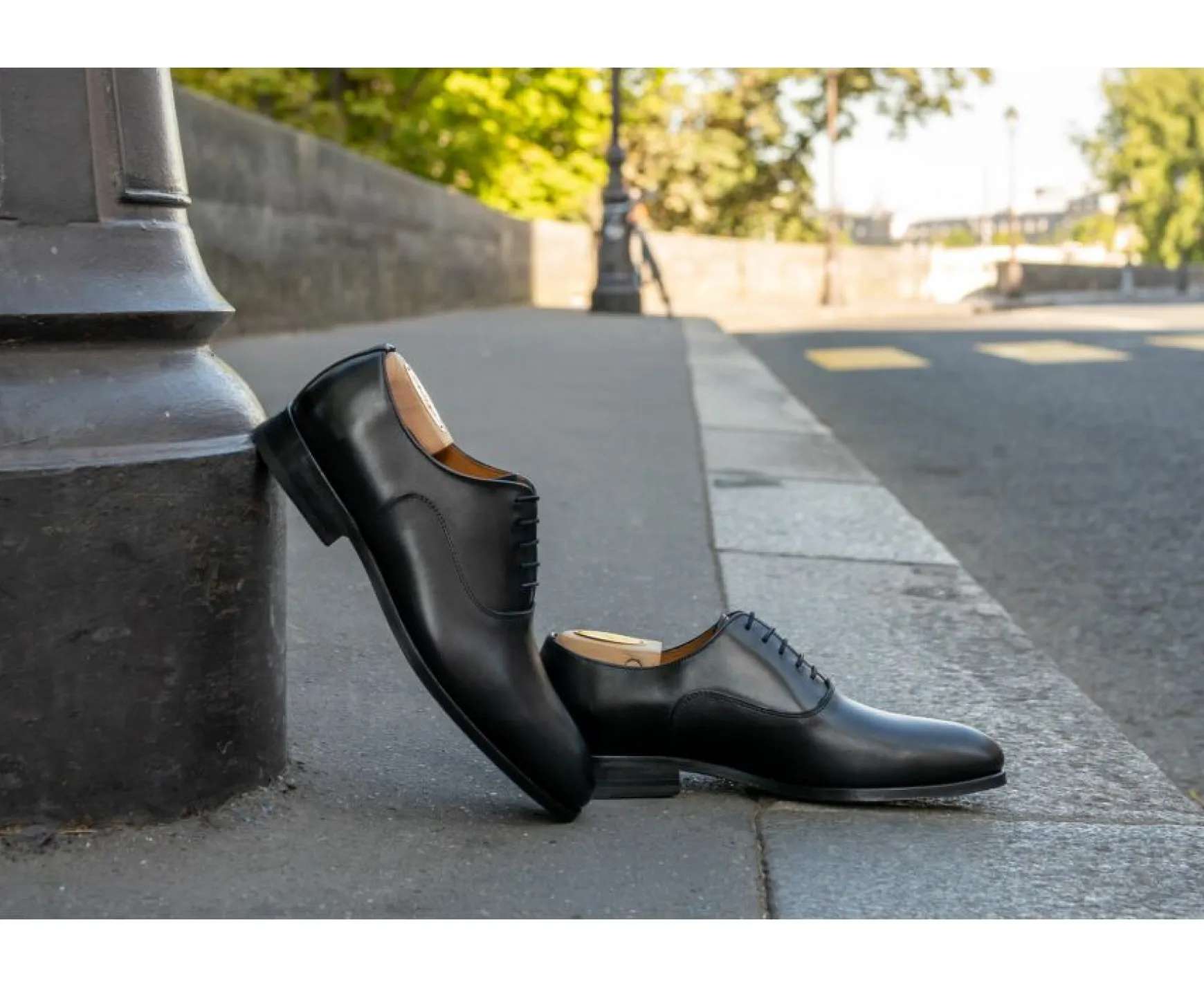 Bexley Comfort Shoes | Black Oxford Shoes - Leather Outsole Wayford Blackblack With Black Waistband