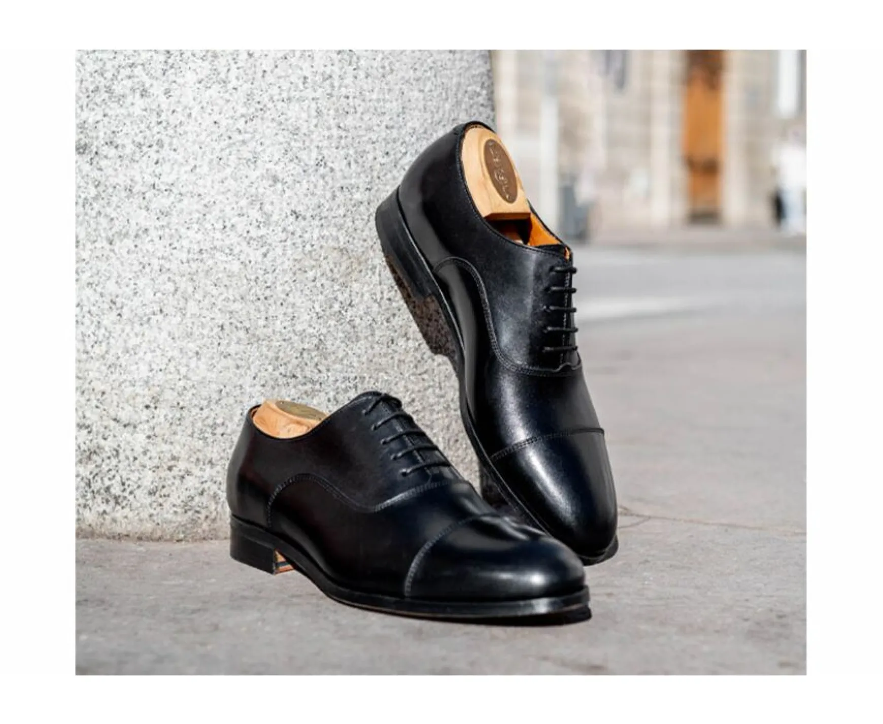 Bexley Comfort Shoes | Black Oxford Shoes - Leather Outsole Rickford Blackblack With Black Waistband