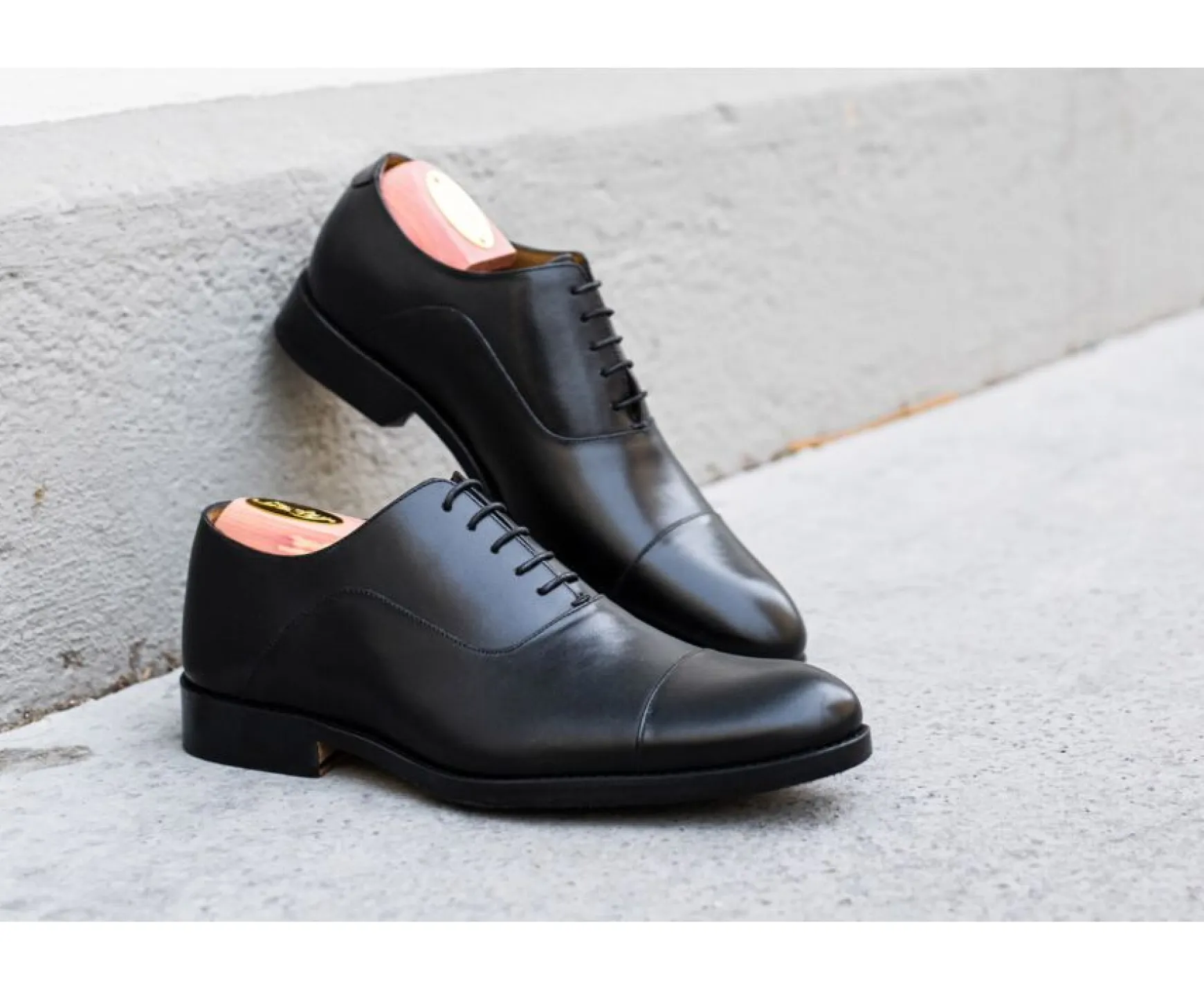 Bexley Oxford Shoes | Black Oxford Shoes - Rubber Pad Brackley Patin Blackblack With Black Waistband
