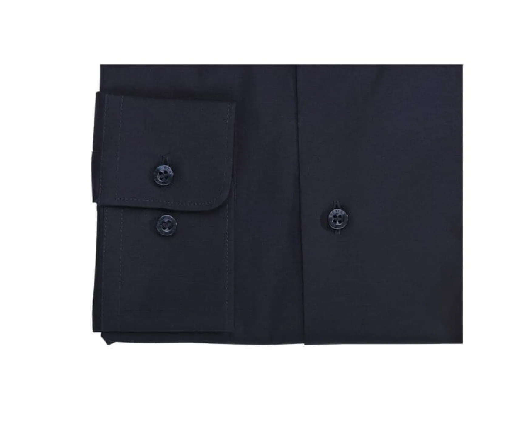 Bexley | Black Two Ply Cotton Shirt Albert Classic Blackblack With Black Waistband