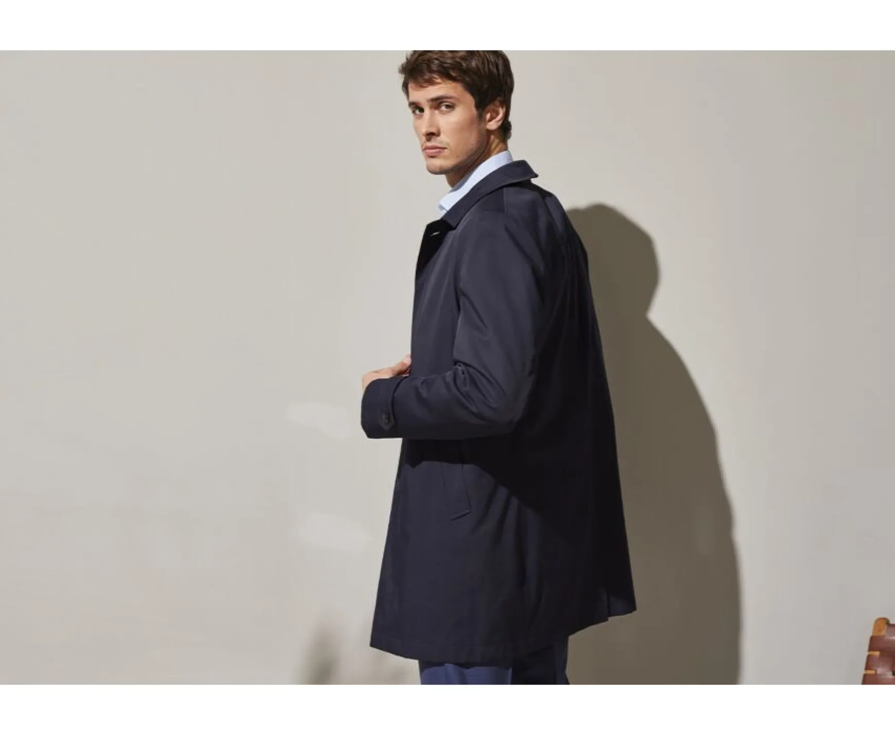 Bexley | Blue Men'S Trench Coat Aurele Ii Navy