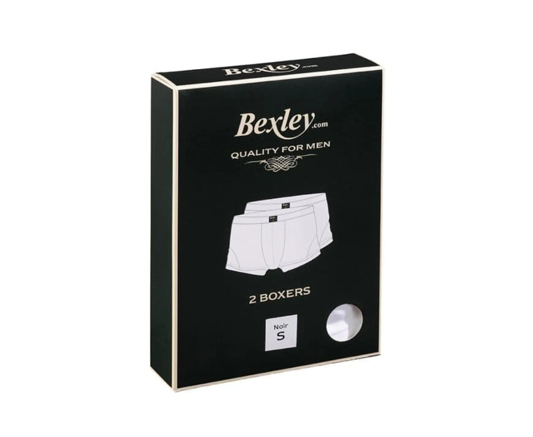 Bexley | Box Of 2 Black Belt Black Men'S Shorts Elliot Black With Black Waistband