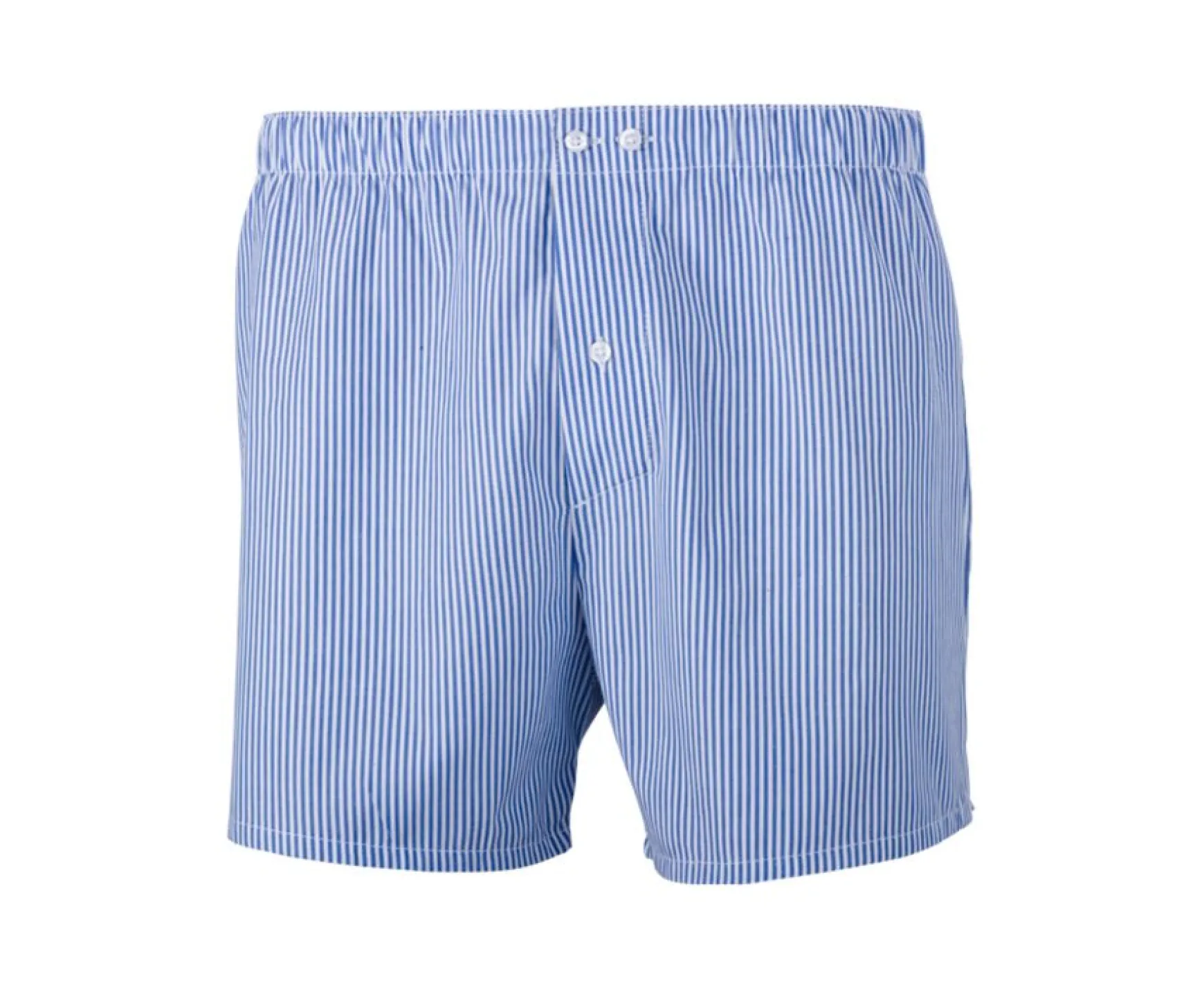 Bexley | Box Of 2 Plain Blue/Striped Ocean Blue And White Men'S Boxer Shorts - Elon | Grey, Pink And Red