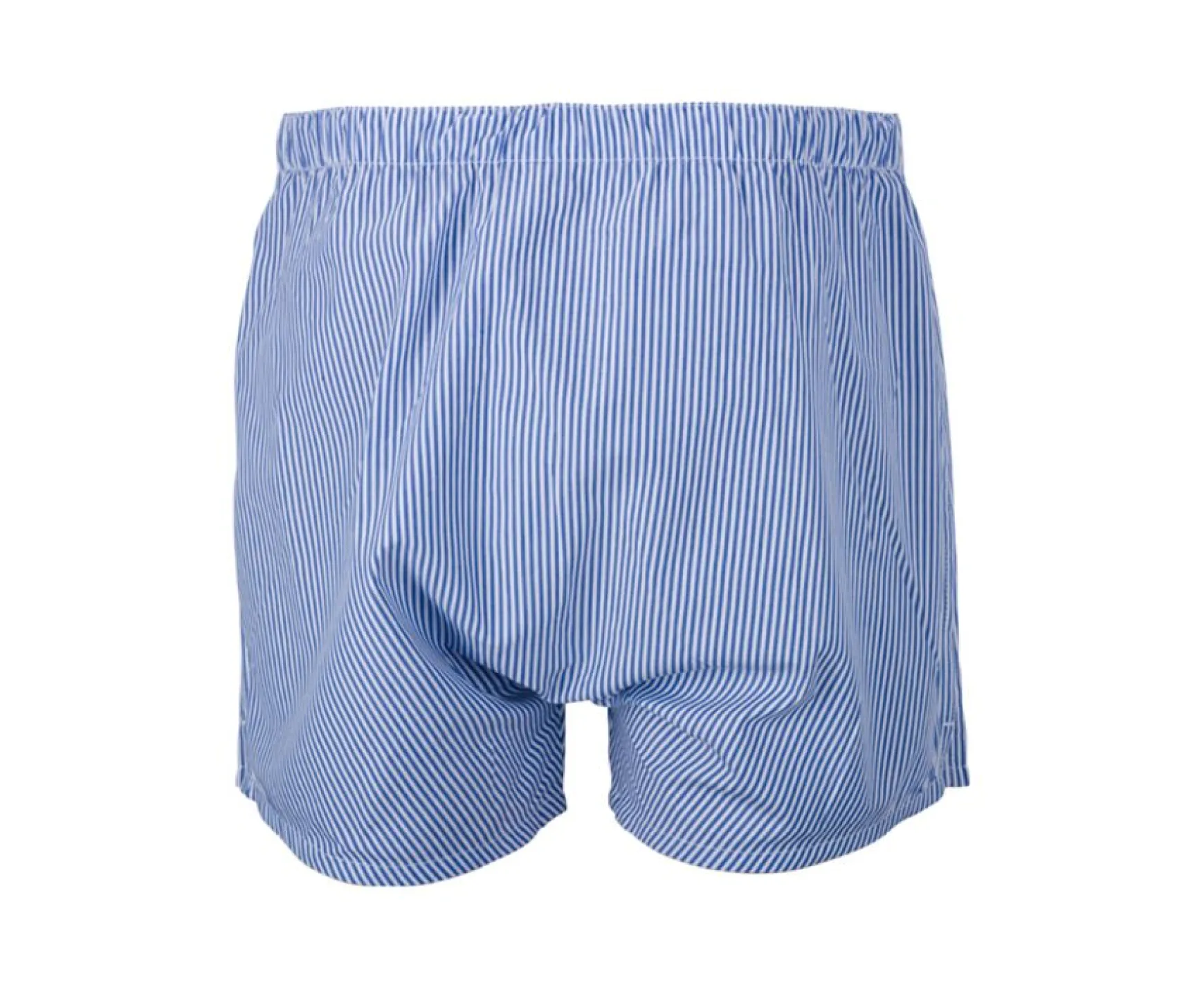 Bexley | Box Of 2 Plain Blue/Striped Ocean Blue And White Men'S Boxer Shorts - Elon | Grey, Pink And Red