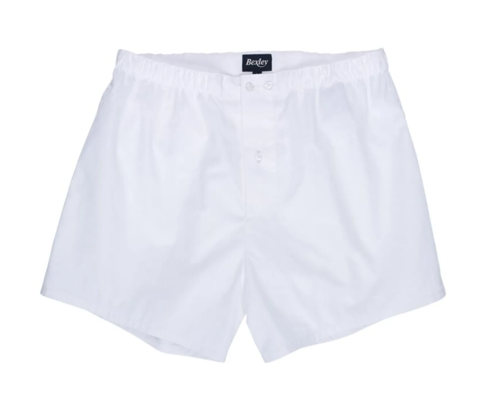 Bexley | Box Of 2 Plain White/Printed Navy And Beige Men'S Boxer Shorts - Elon | Blue, Orange And Purple