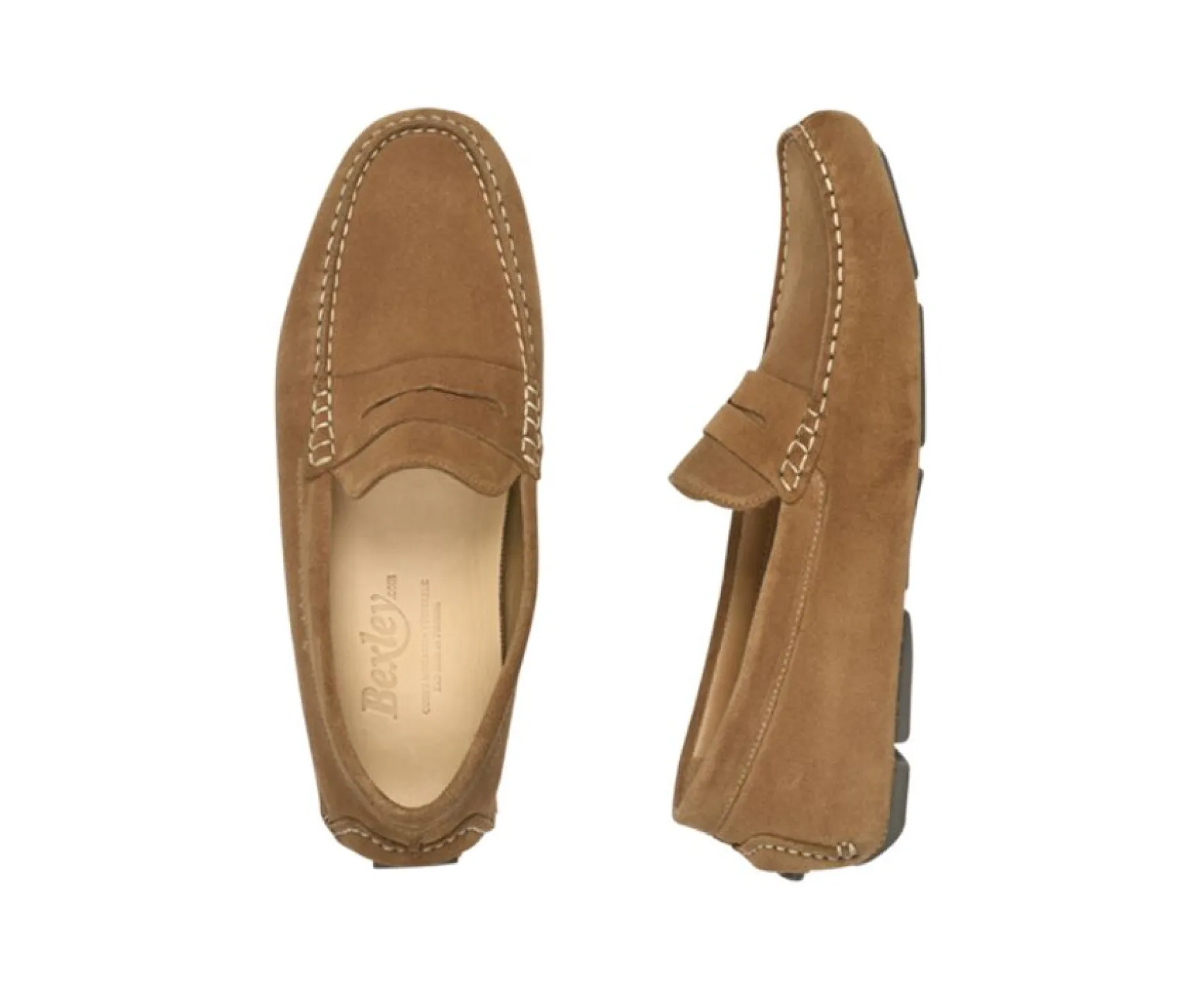 Bexley Moccasins | Chamois Suede Men'S Driving Moccasins Seacrest Hazelnut Suede