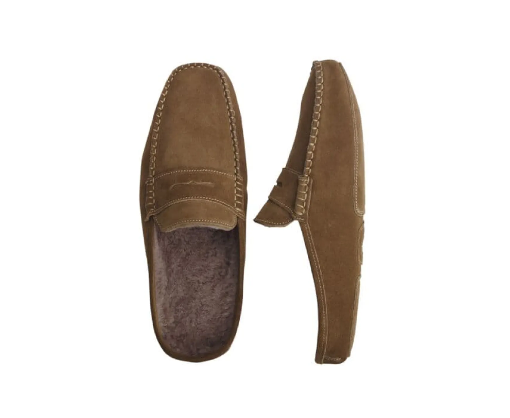 Bexley | Chamois Suede Wool Lining Mules Slippers Hazelnut Suede