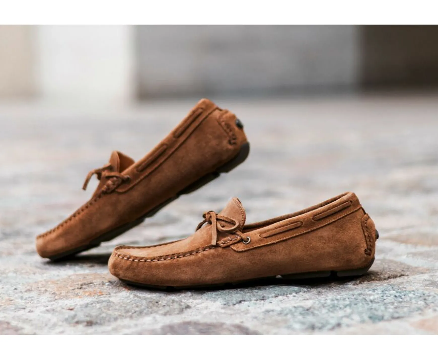 Bexley Moccasins | Chamois Velvet Men'S Summer Loafers Deltona Hazelnut Suede