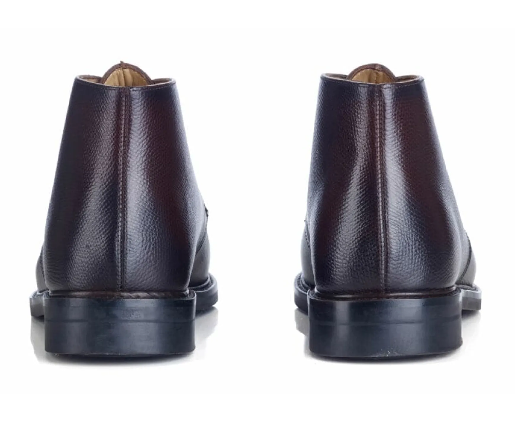 Bexley Comfort Shoes | Chocolate Leather Low Boots Greenwich Gomme City Ii Chocolate Grained Leather