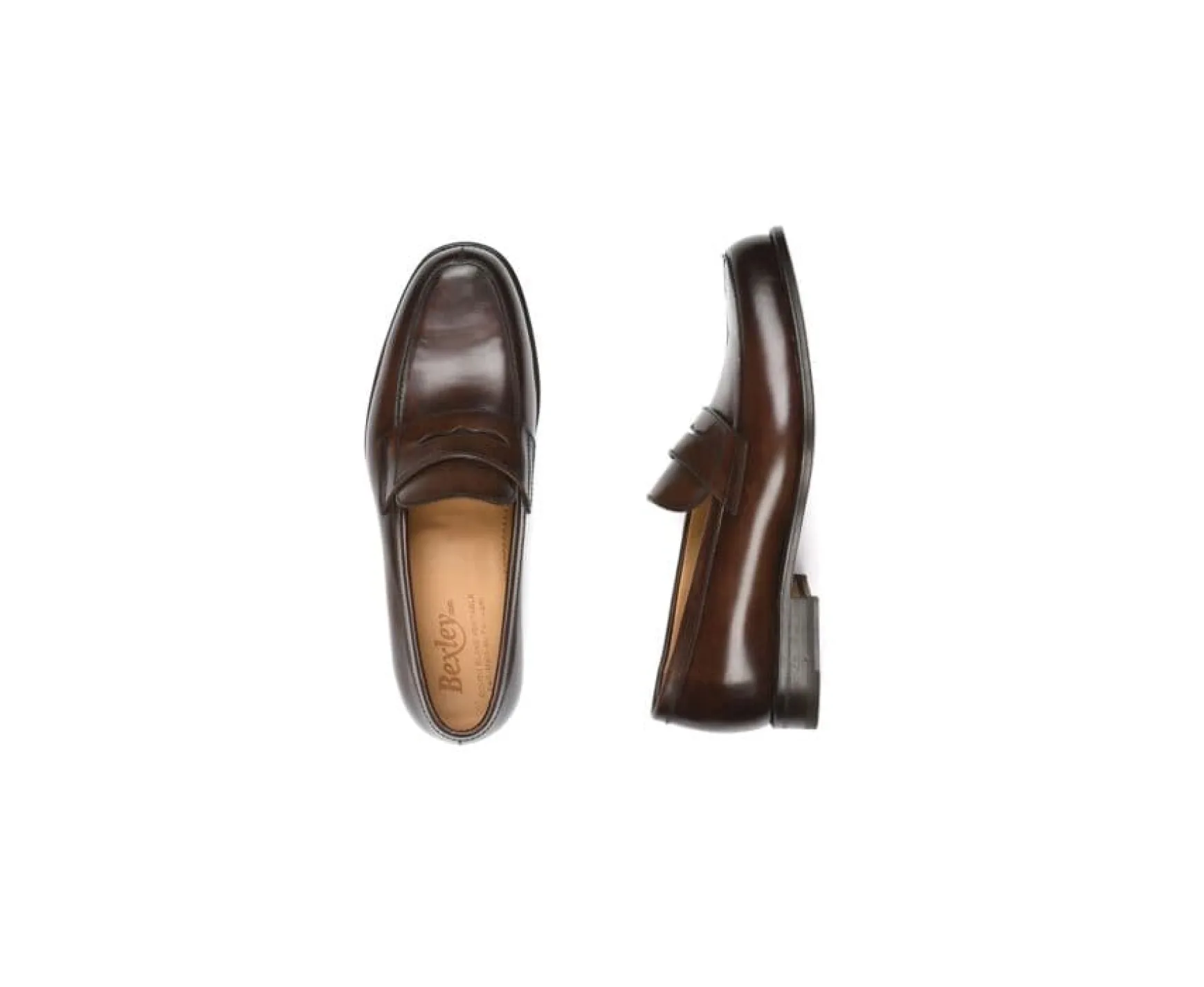 Bexley Loafers | Chocolate Leather Men'S Penny Loafers Wembley Classic Patina Chocolate