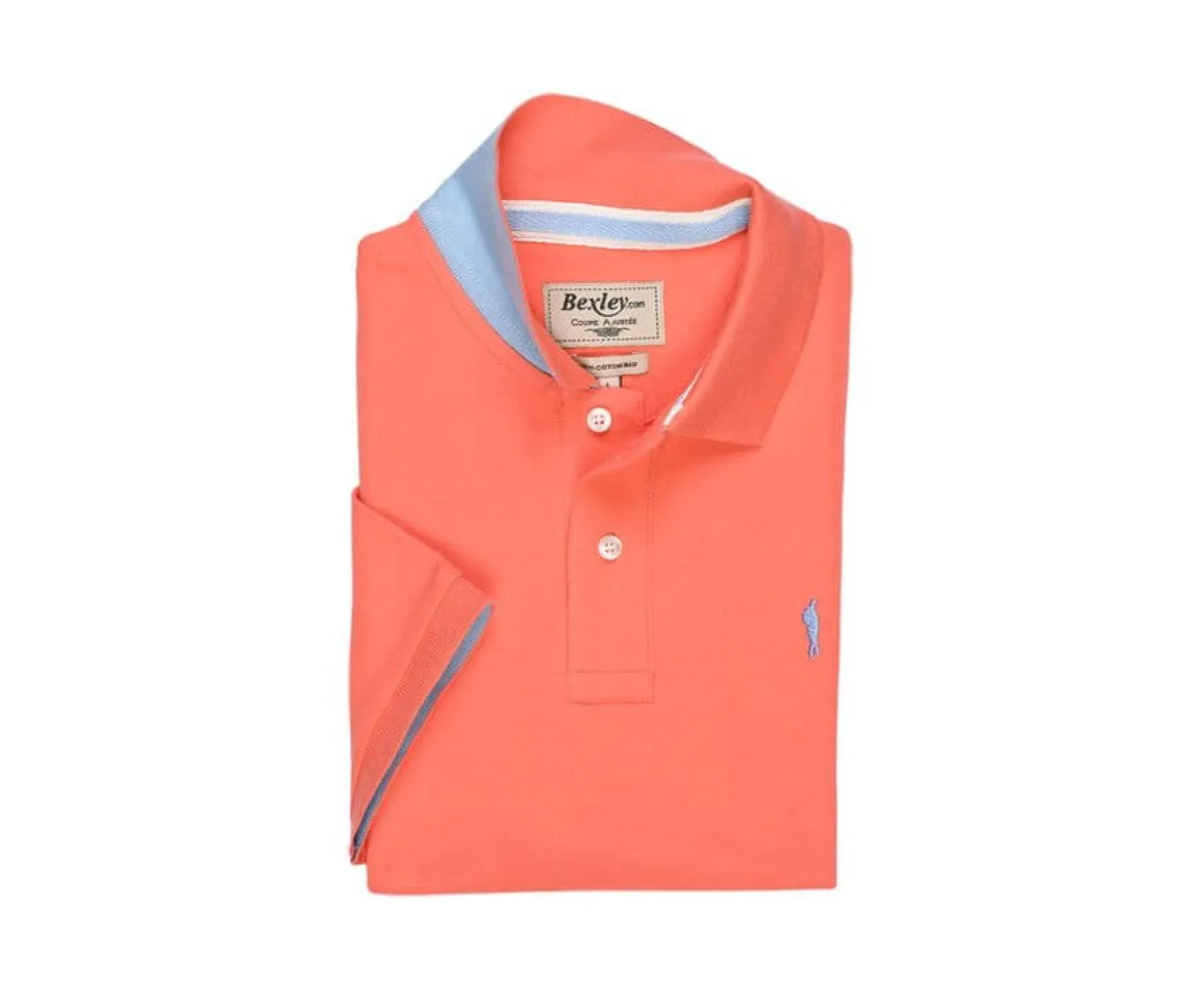 Bexley Adjusted Fit | Coral Men'S Polo Shirt Andy Ii Coral Pink Melange