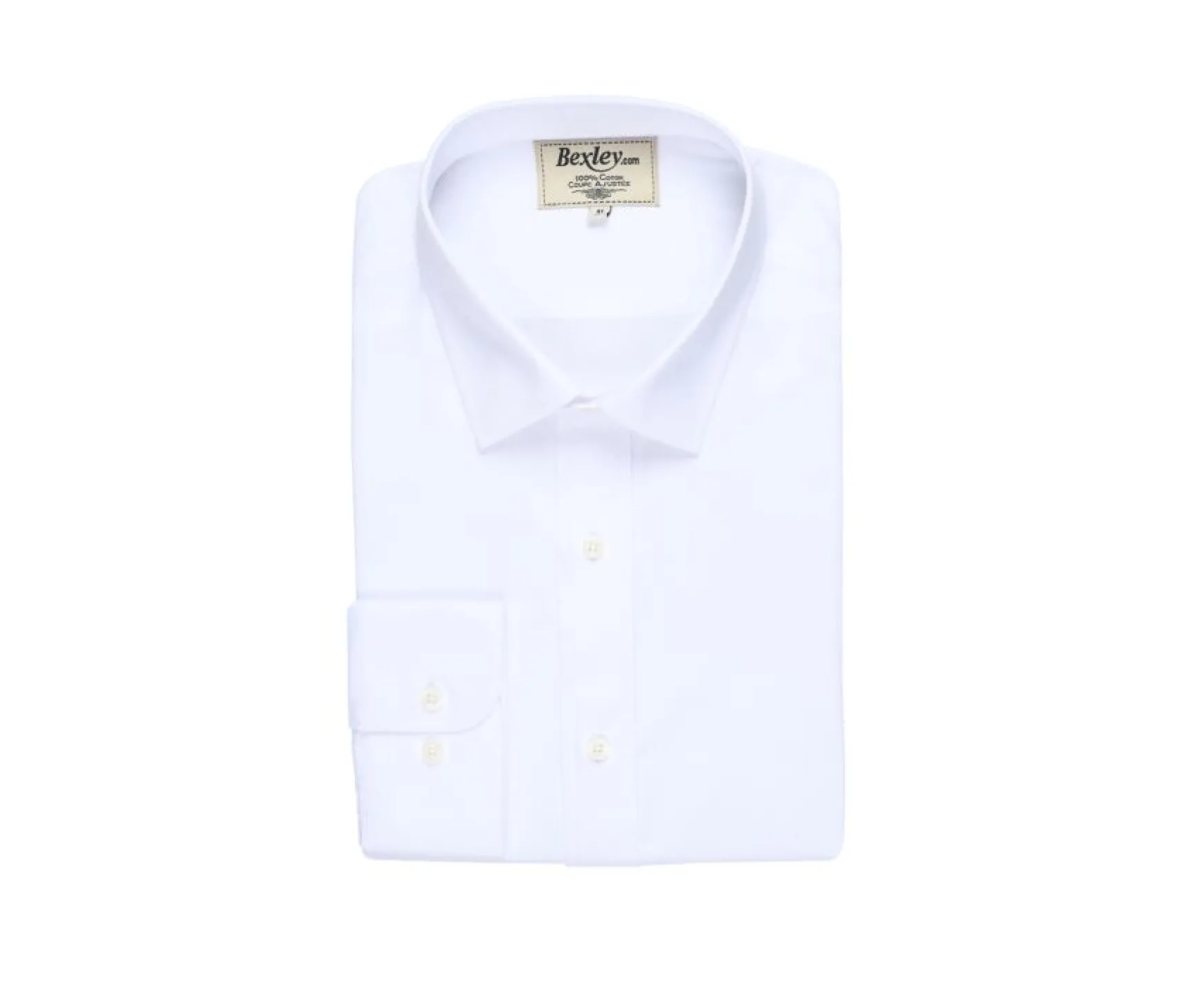 Bexley | Cotton Shirt - Straight Collar Norbertin White