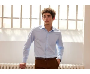 Bexley | Cotton Shirt Giorgio Pale Blue