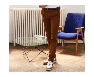 Bexley Adjusted Fit | Dark Caramel Chino Trousers For Men - Nigel Ii | Caramel Fonce