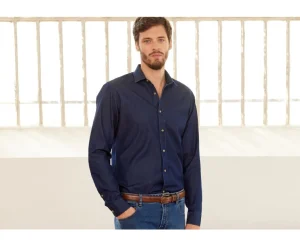 Bexley | Dark Indigo Denim Shirt Jacquemin Dark Denim