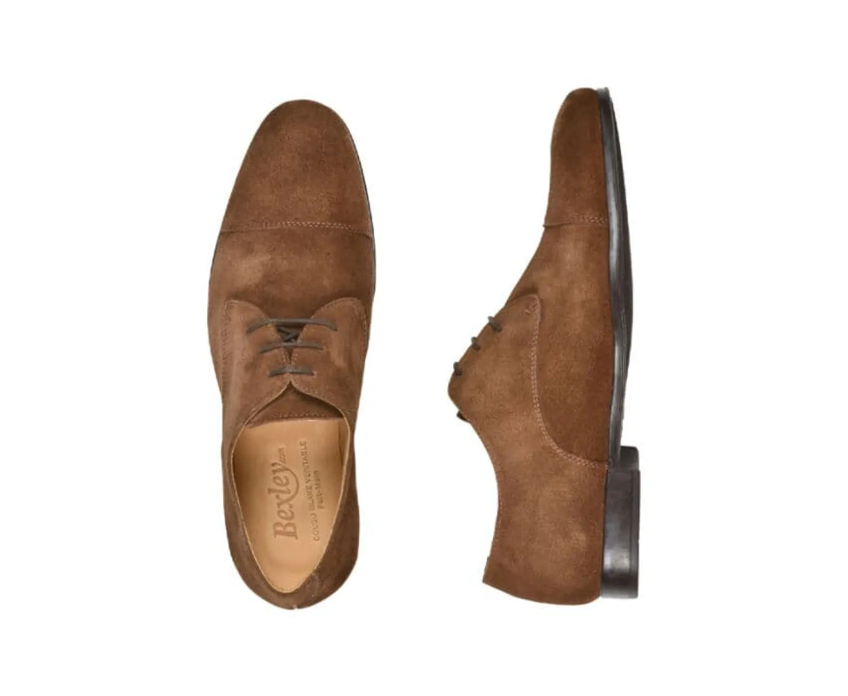 Bexley Derby Shoes | Derby Shoes - Rubber Outsole Dernox Gomme Urban Havana Suede