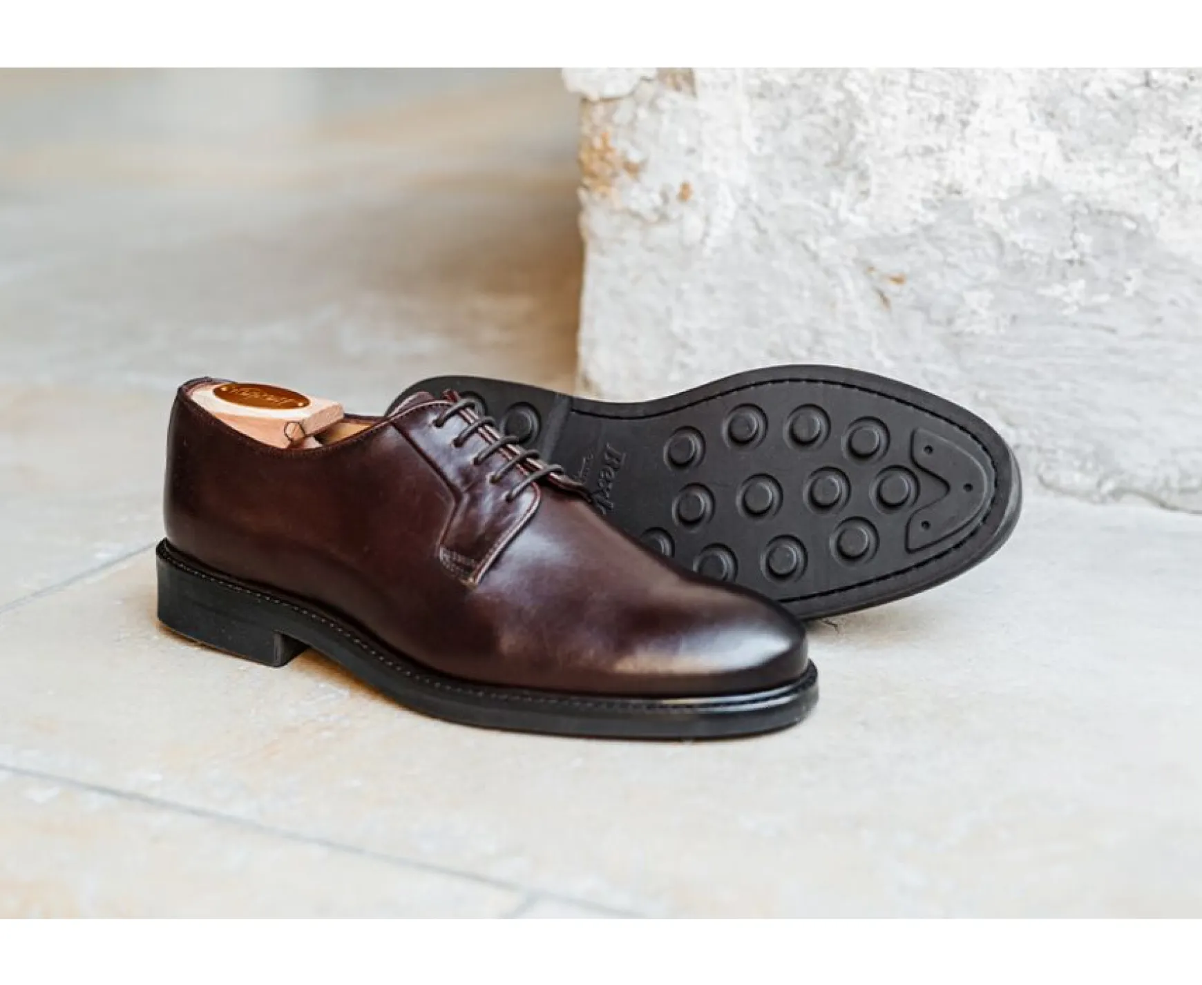 Bexley Derby Shoes | Derby Shoes - Rubber Outsole - Monterey Classic Gomme City | Dark Chocolate