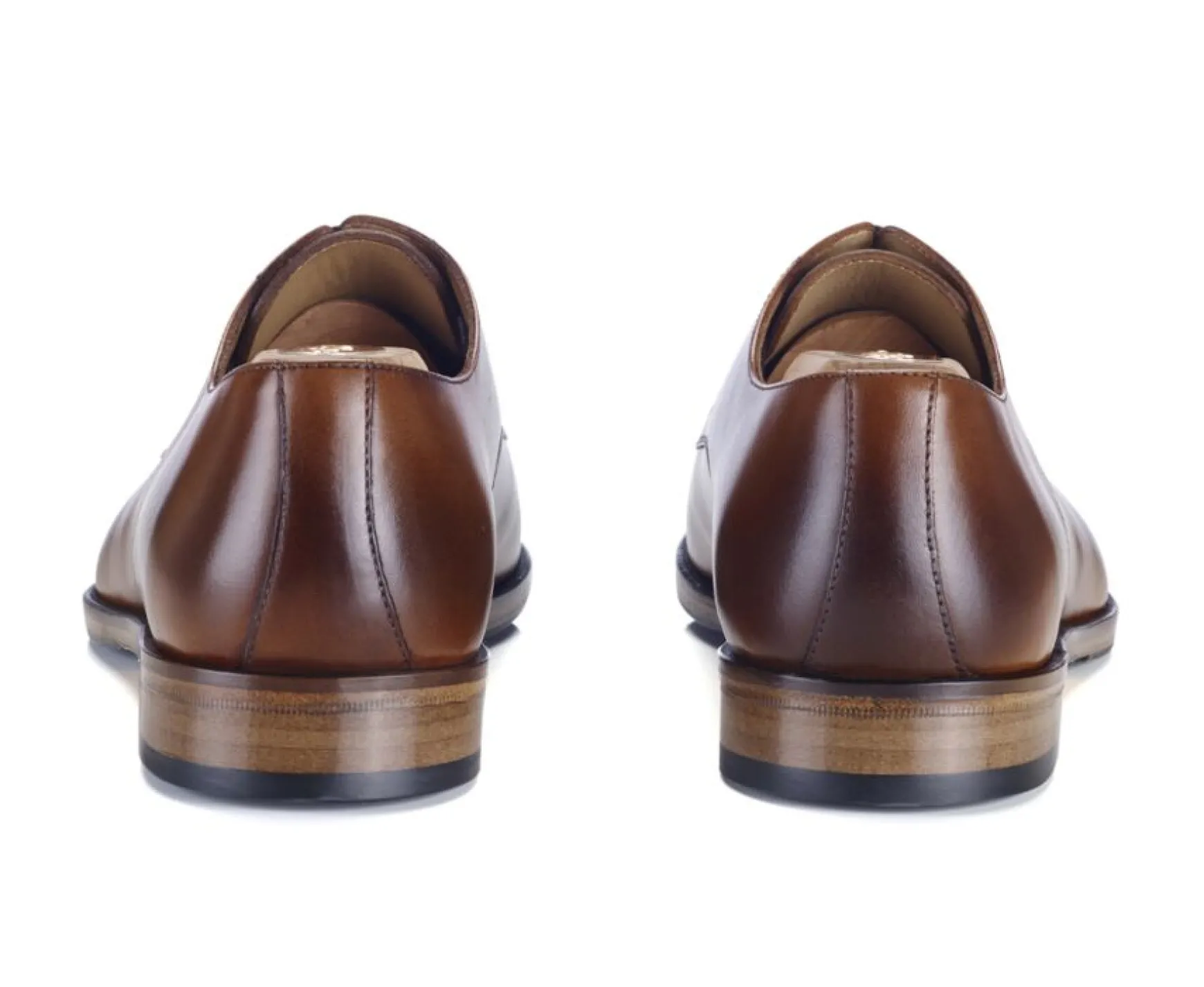 Bexley Comfort Shoes | Derby Shoes - Rubber Pad Mayfair Classic Patin Patina Cognac