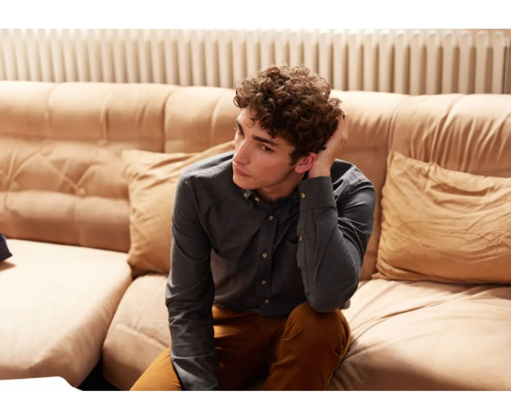 Bexley | Flannel Shirt - Pocket - Alexander | Anthracite Melange