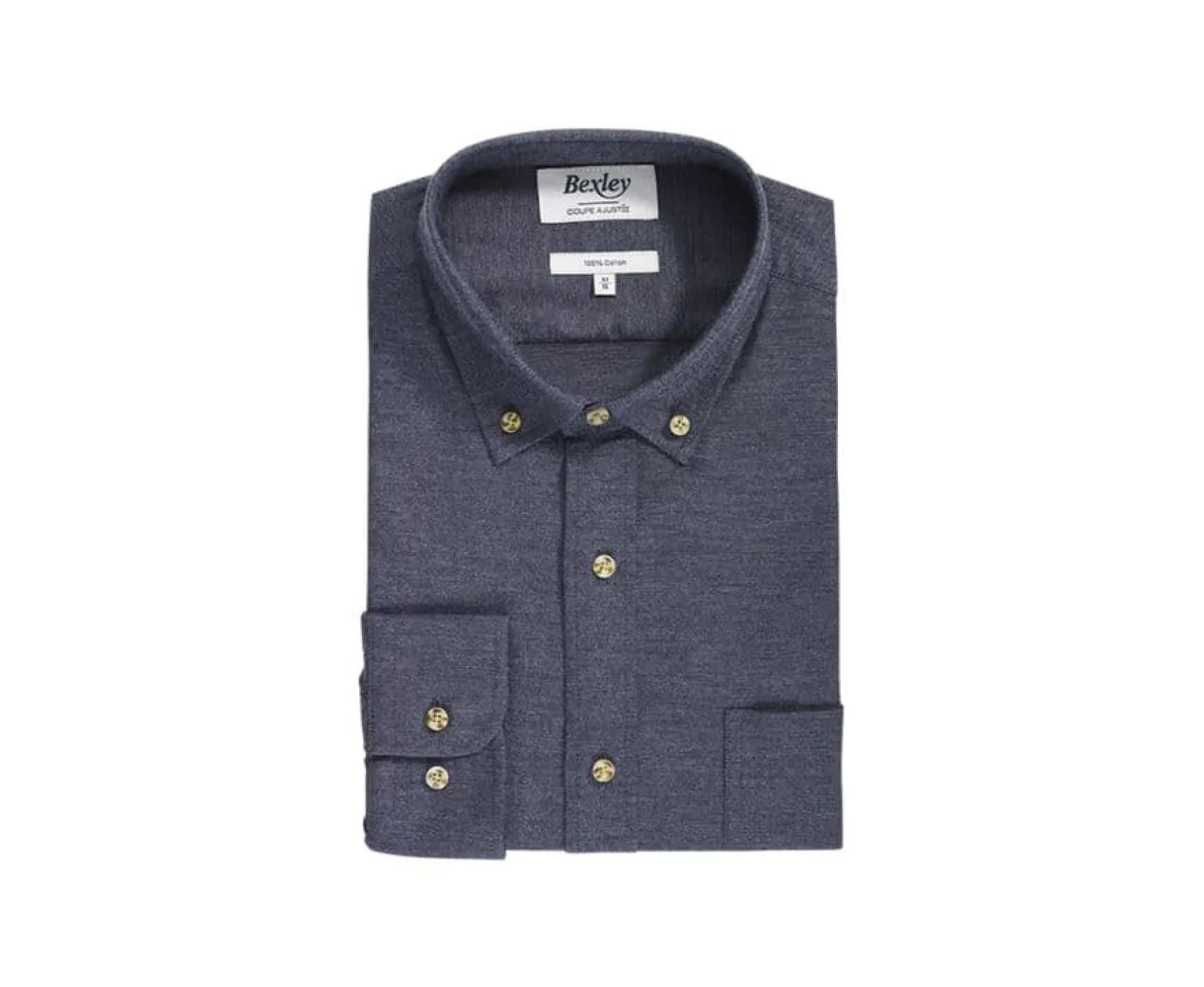 Bexley | Flannel Shirt - Pocket - Alexander | Anthracite Melange