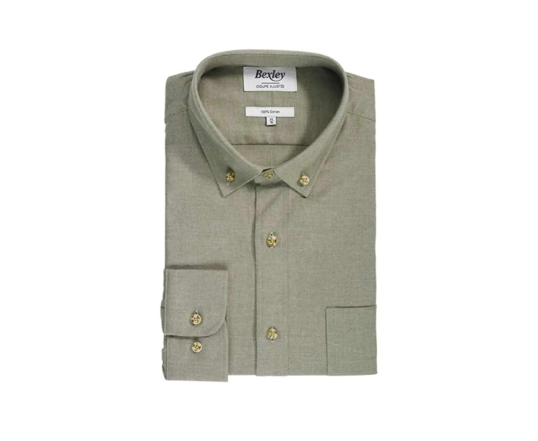 Bexley | Flannel Shirt - Pocket - Alexander | Army Green