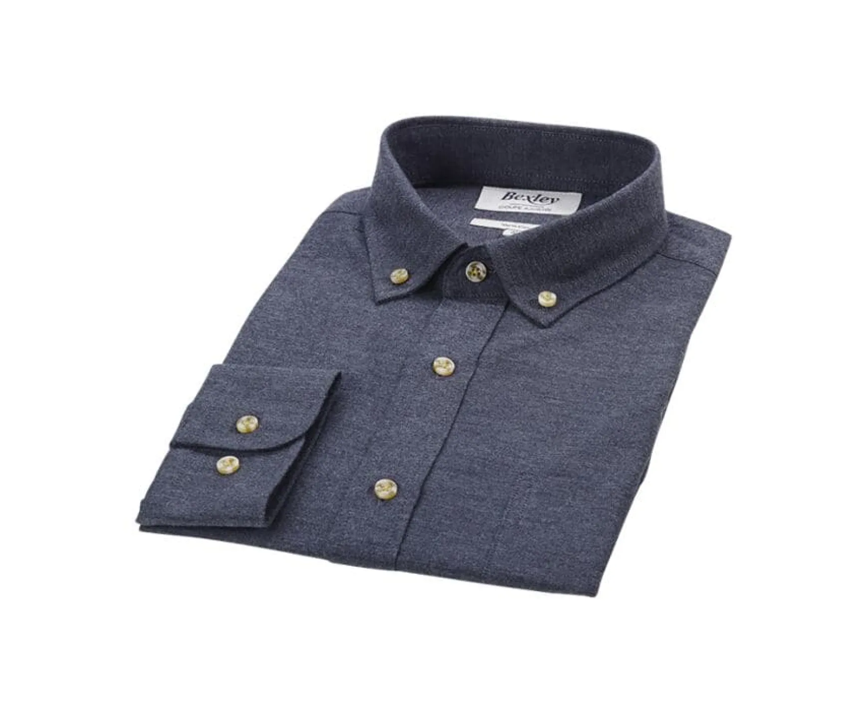 Bexley | Flannel Shirt - Pocket - Alexander | Anthracite Melange