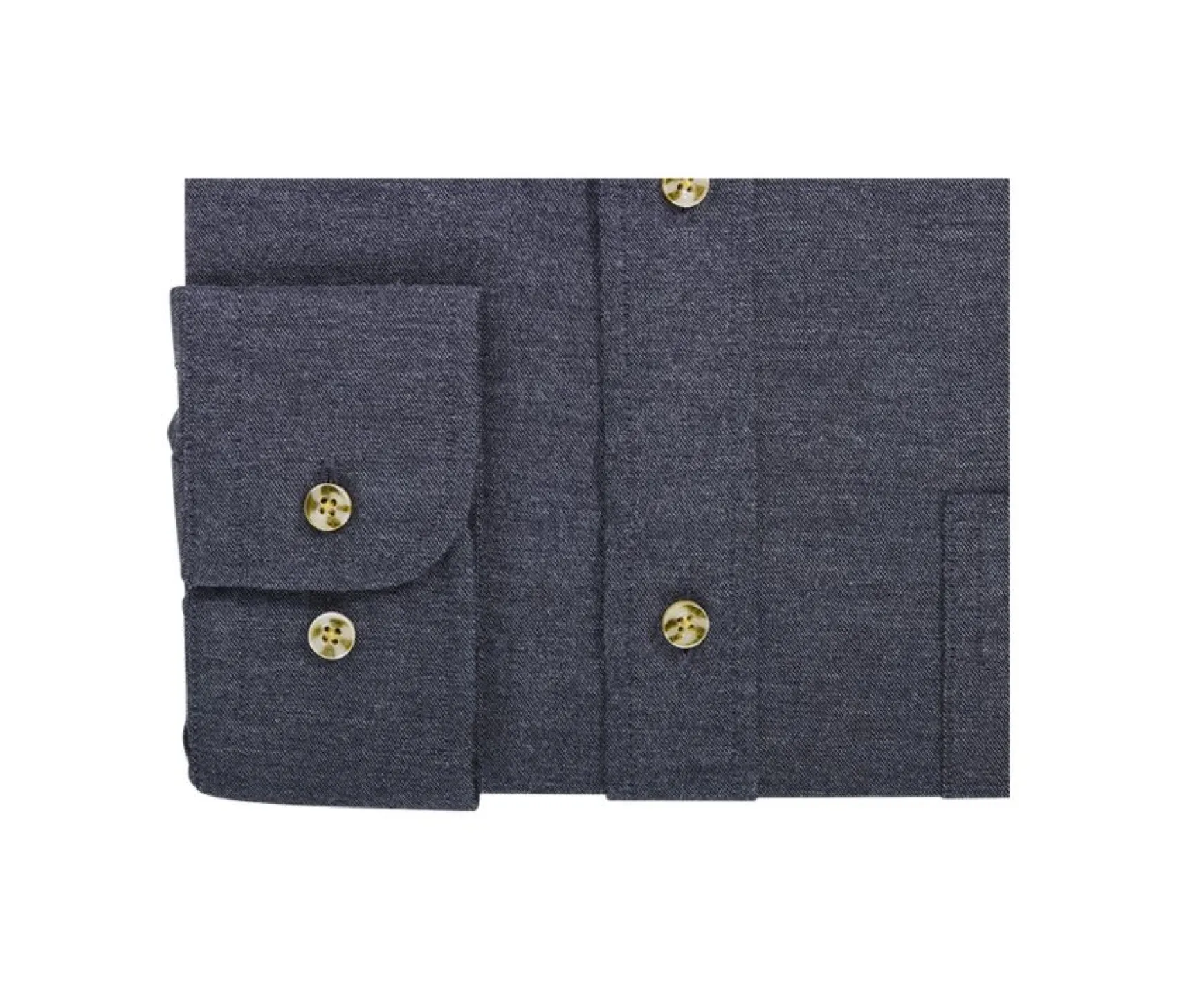 Bexley | Flannel Shirt - Pocket - Alexander | Anthracite Melange