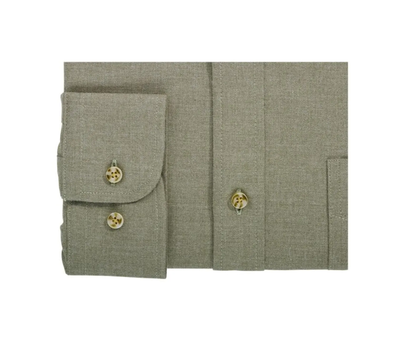 Bexley | Flannel Shirt - Pocket - Alexander | Army Green