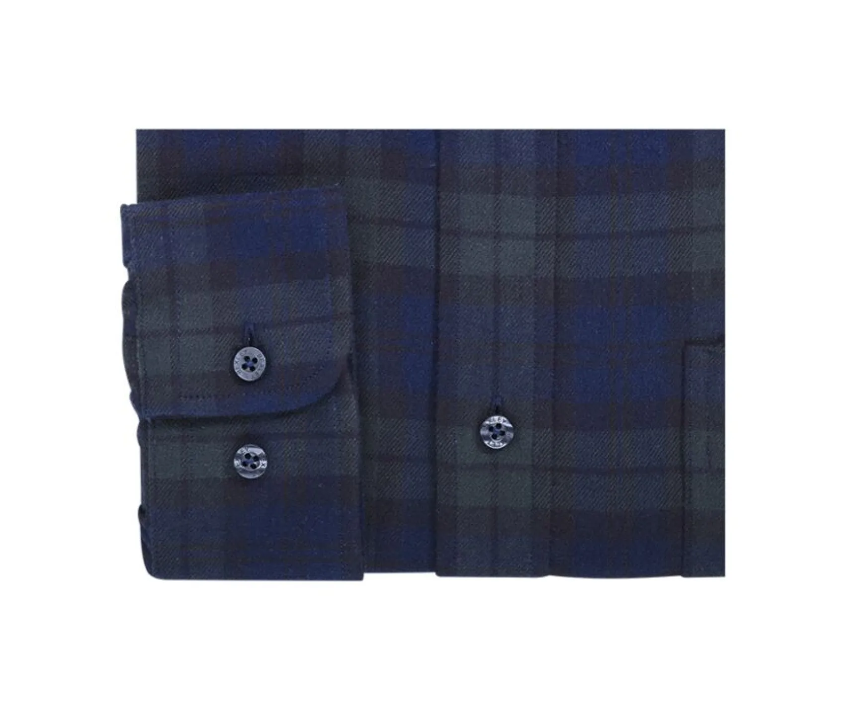 Bexley | Flannel Shirt - Pocket - Andrick | Navy & Dark Green