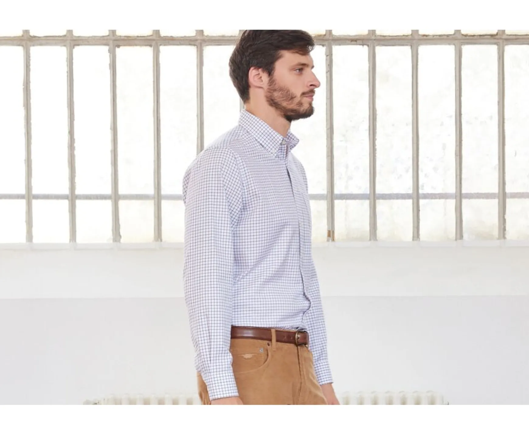 Bexley | Flannel Shirt With Checks Lindsay Blue And Beige