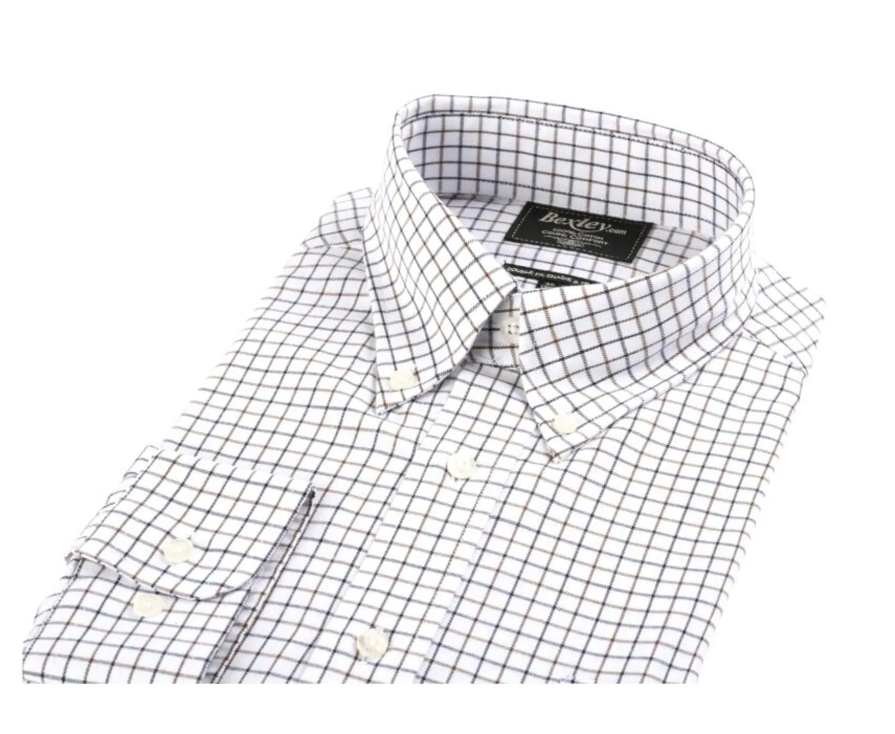 Bexley | Flannel Shirt With Checks Lindsay Blue And Beige