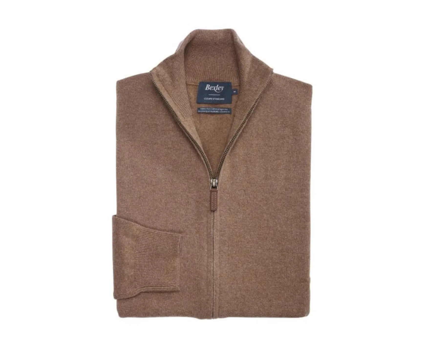 Bexley | Full-Zip Wool Cardigan Kanty Melange Hazelnut