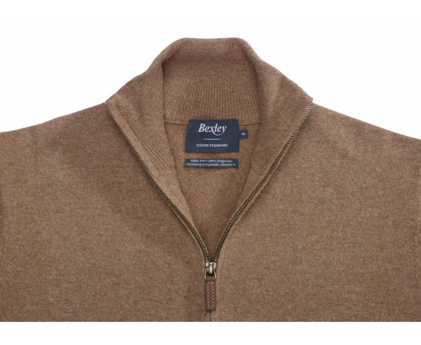 Bexley | Full-Zip Wool Cardigan Kanty Melange Hazelnut