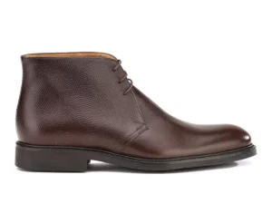 Bexley Boots Shoes | Grained Chocolate Low Boots Greenwich Gomme City Chocolate Grained Leather