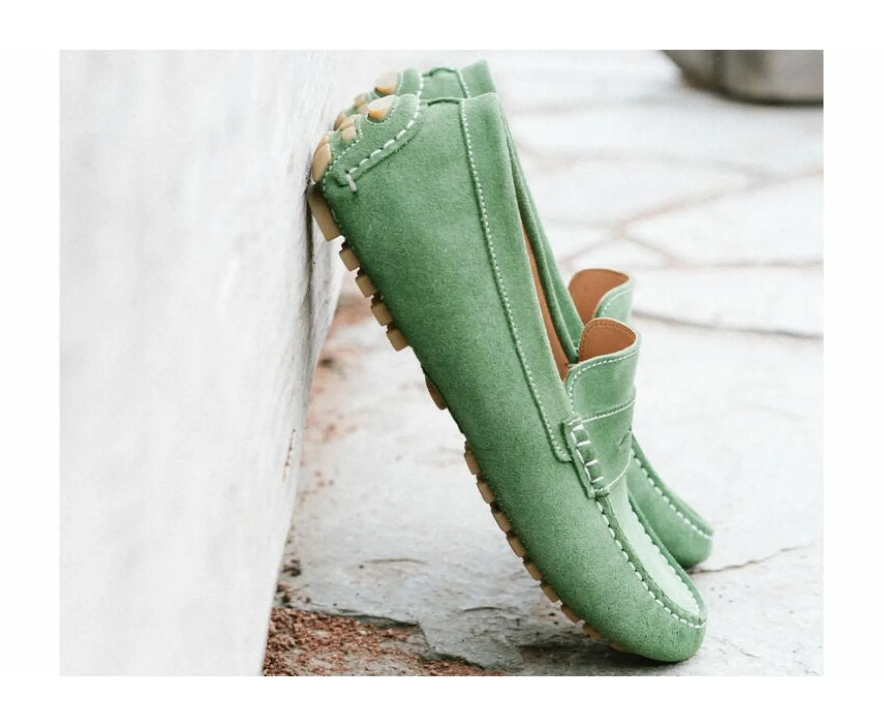 Bexley Moccasins | Green Velvet Men'S Driving Moccasins Ferguson Green Suede