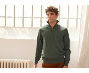 Bexley | Half-Zip Pullover - Vlarinos | Green Melange