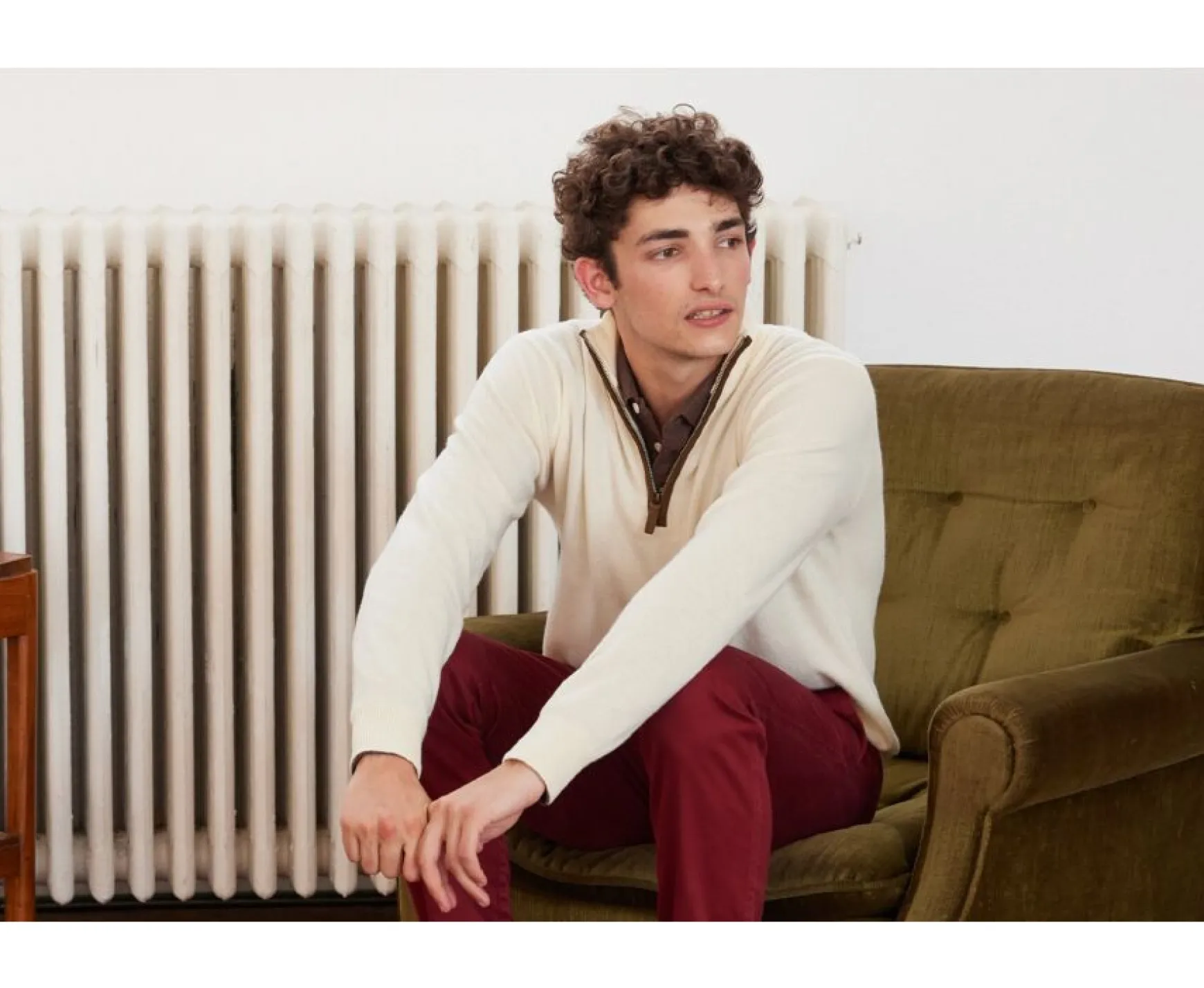 Bexley | Half-Zip Wool Jumper - Keithy | Unbleached