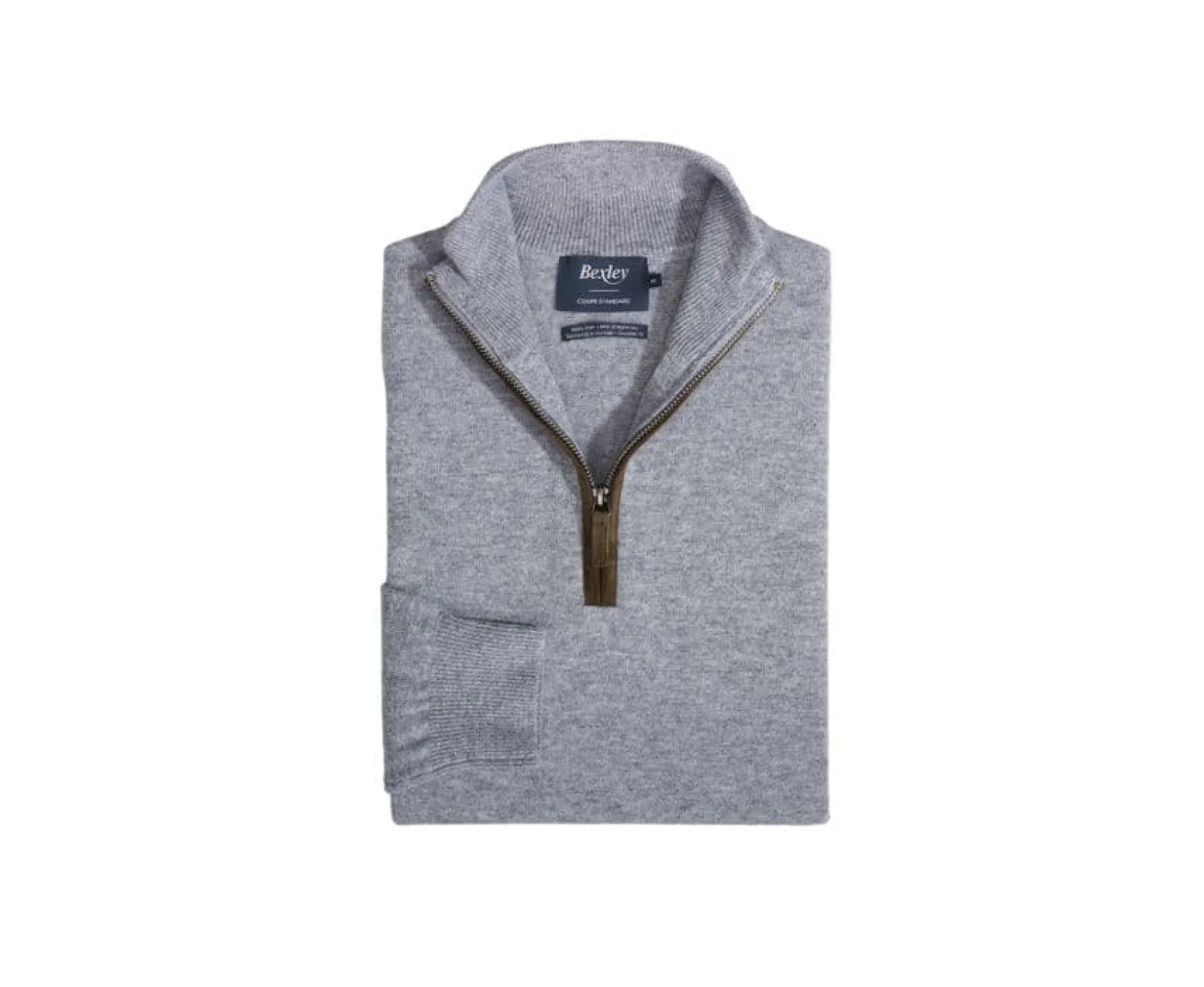 Bexley | Half-Zip Wool Jumper Keithy Grey Melange