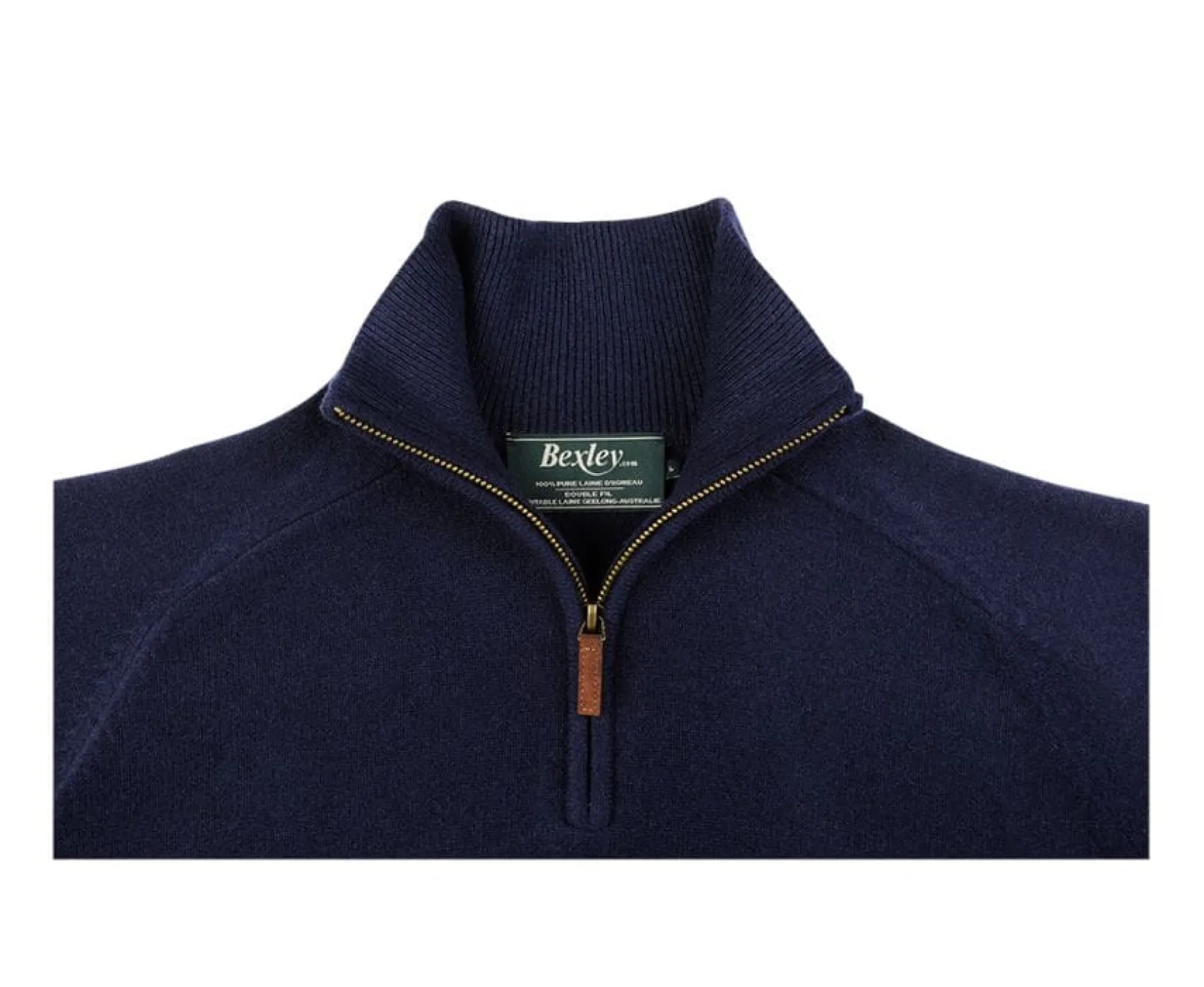 Bexley | Half-Zip Wool Jumper Kenneth Navy